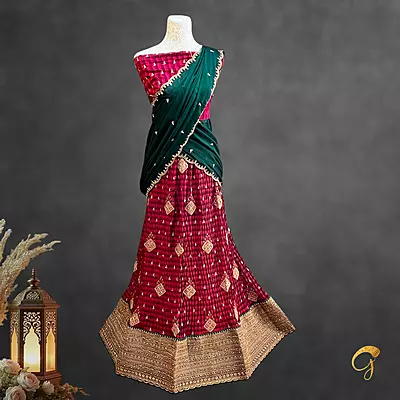 Semi Stitched Lehenga