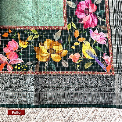 Kalamkari With Checks