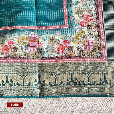 Kalamkari With Checks