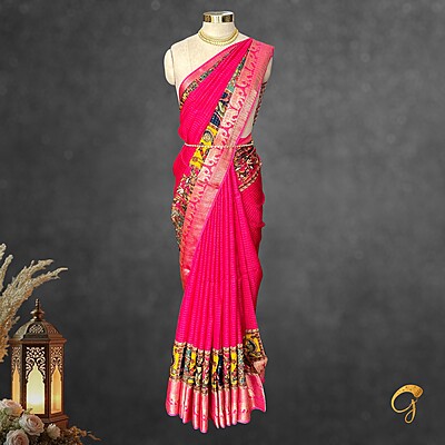 Kalamkari With Checks