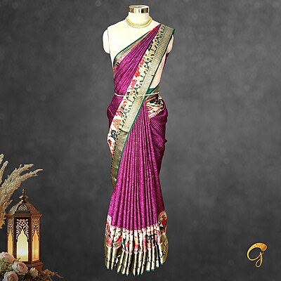 Kalamkari With Checks