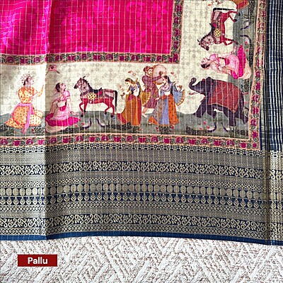 Kalamkari With Checks